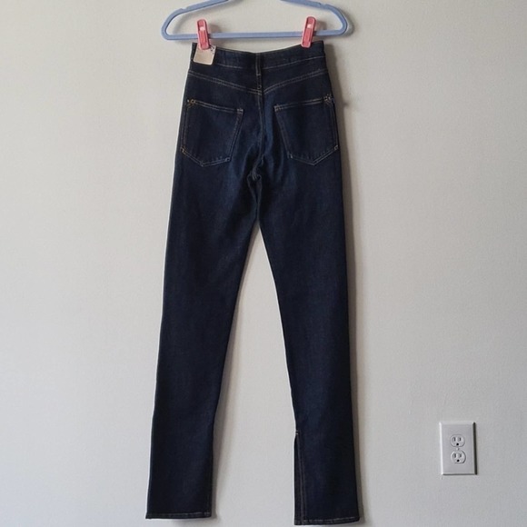 Anthropologie Pilcro Straight High Rise Dark Wash Jeans 25 - Picture 3 of 6